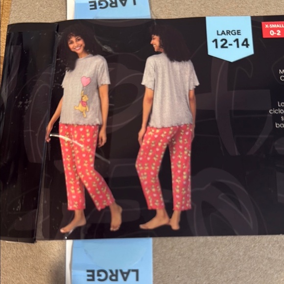NWT Women’s Winnie the Pooh Pajama Set. Size L (12-14) Disney. Super cute ! - Picture 9 of 9